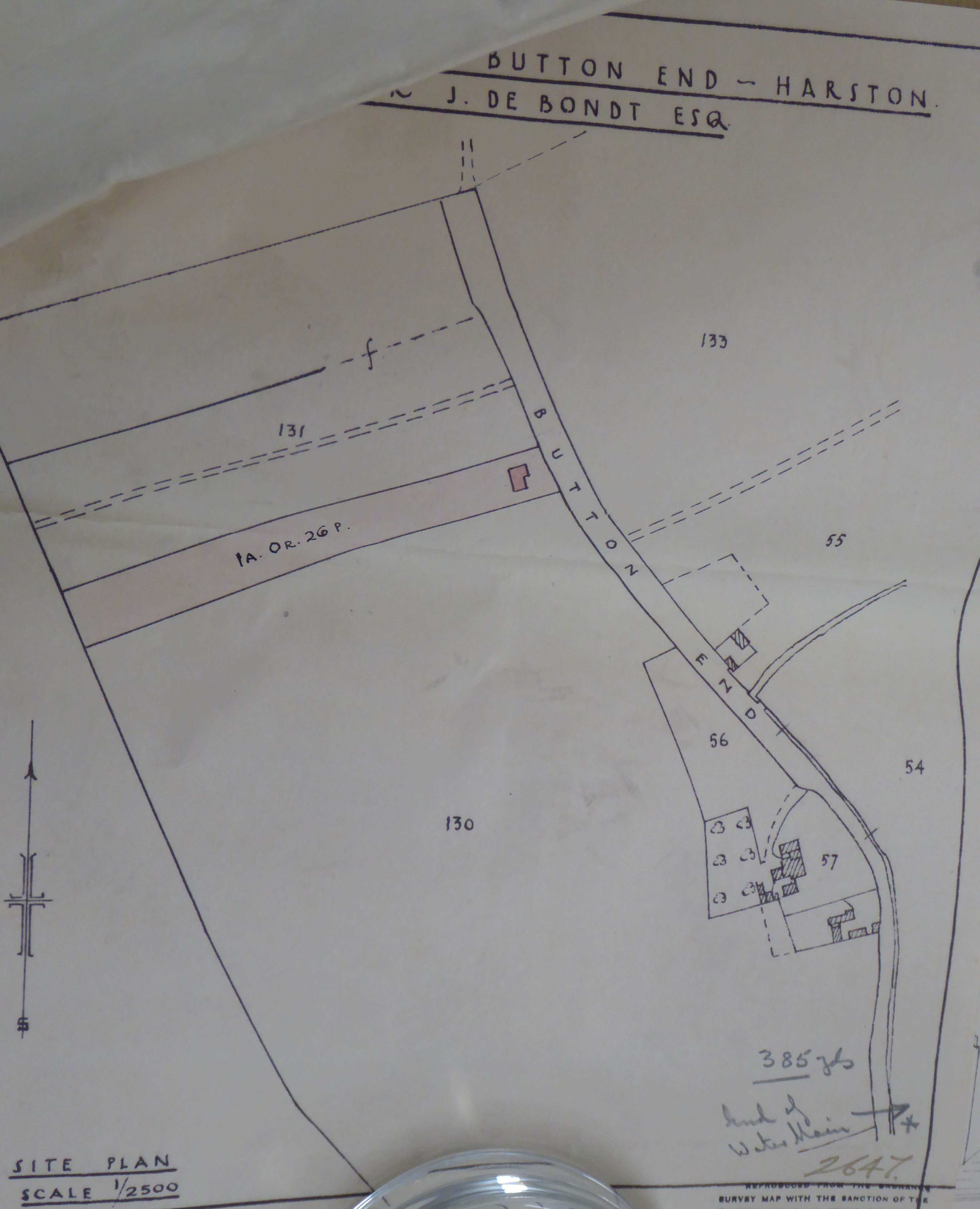 Location of house proposed for J De Bondt, Button End in Dec 1939