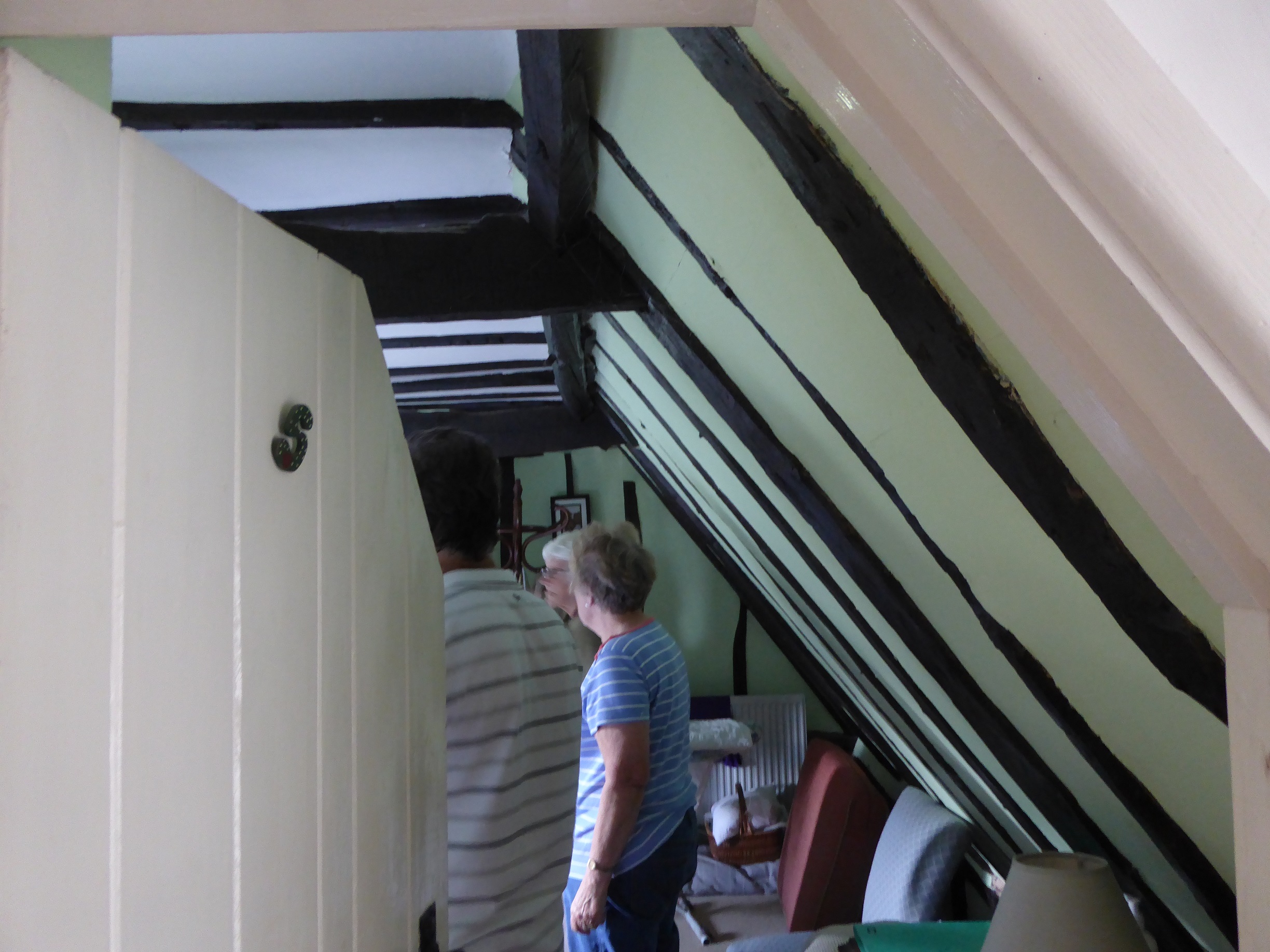 Pantile Cottage, 12 Church St- bedroom with thin (2 inch) roof walls June 2017