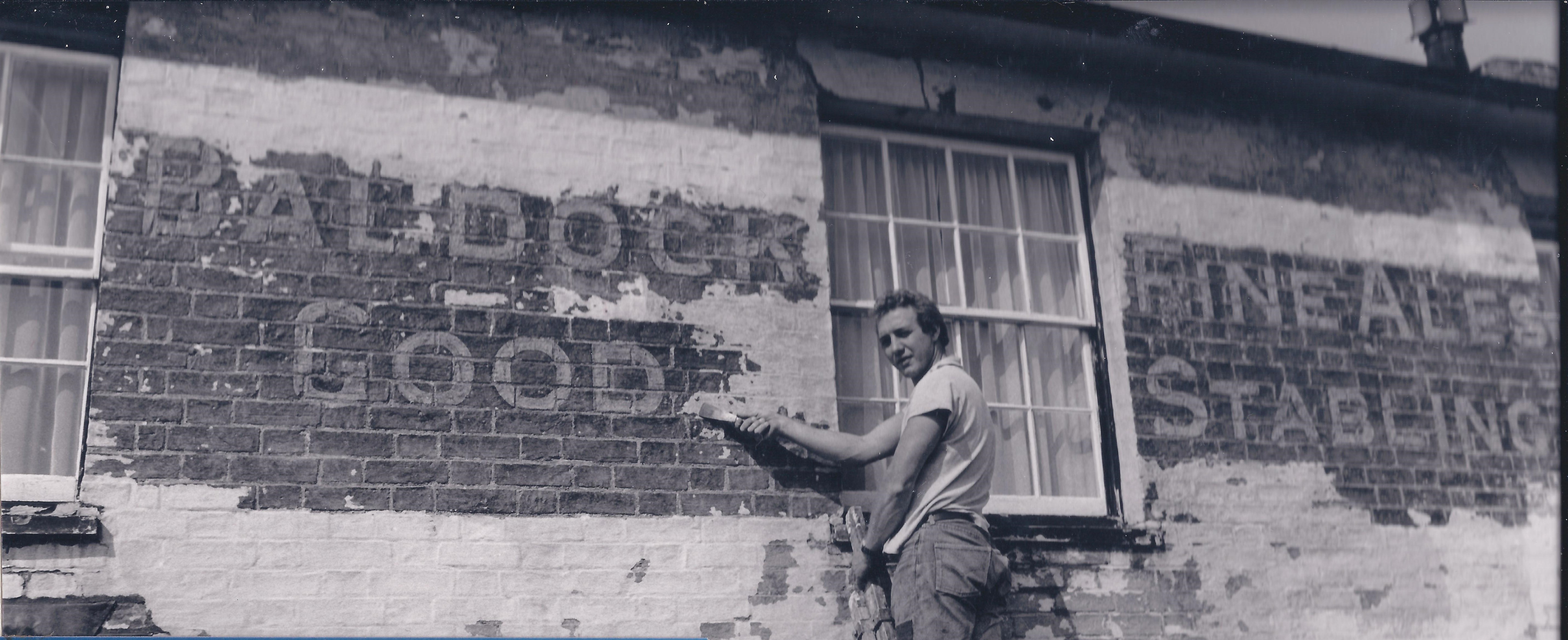 Andy Bowden reveals the Green Man writing at No 49 High St