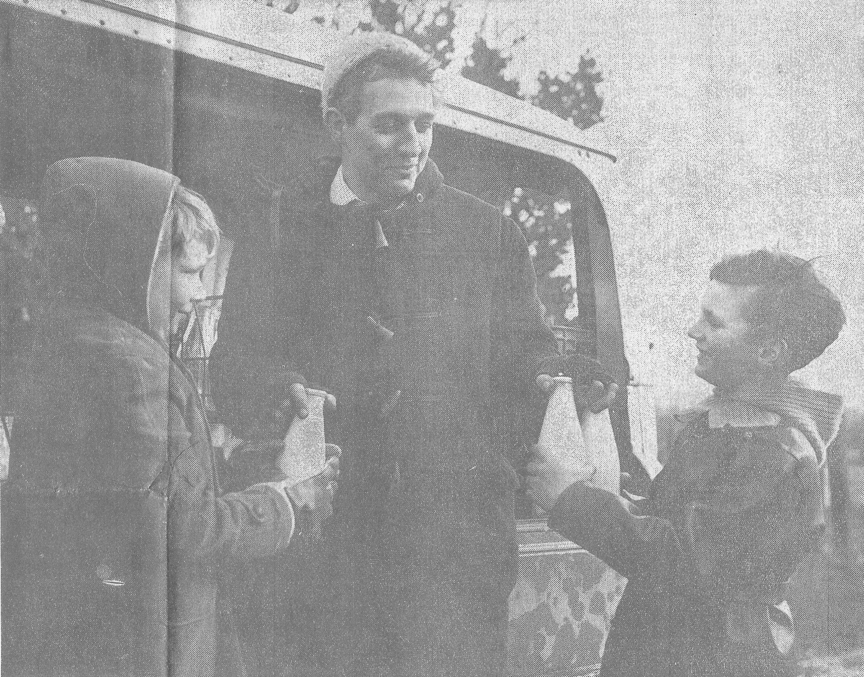 Andrew Bowden centre 1968 working at father's Harston Dairy