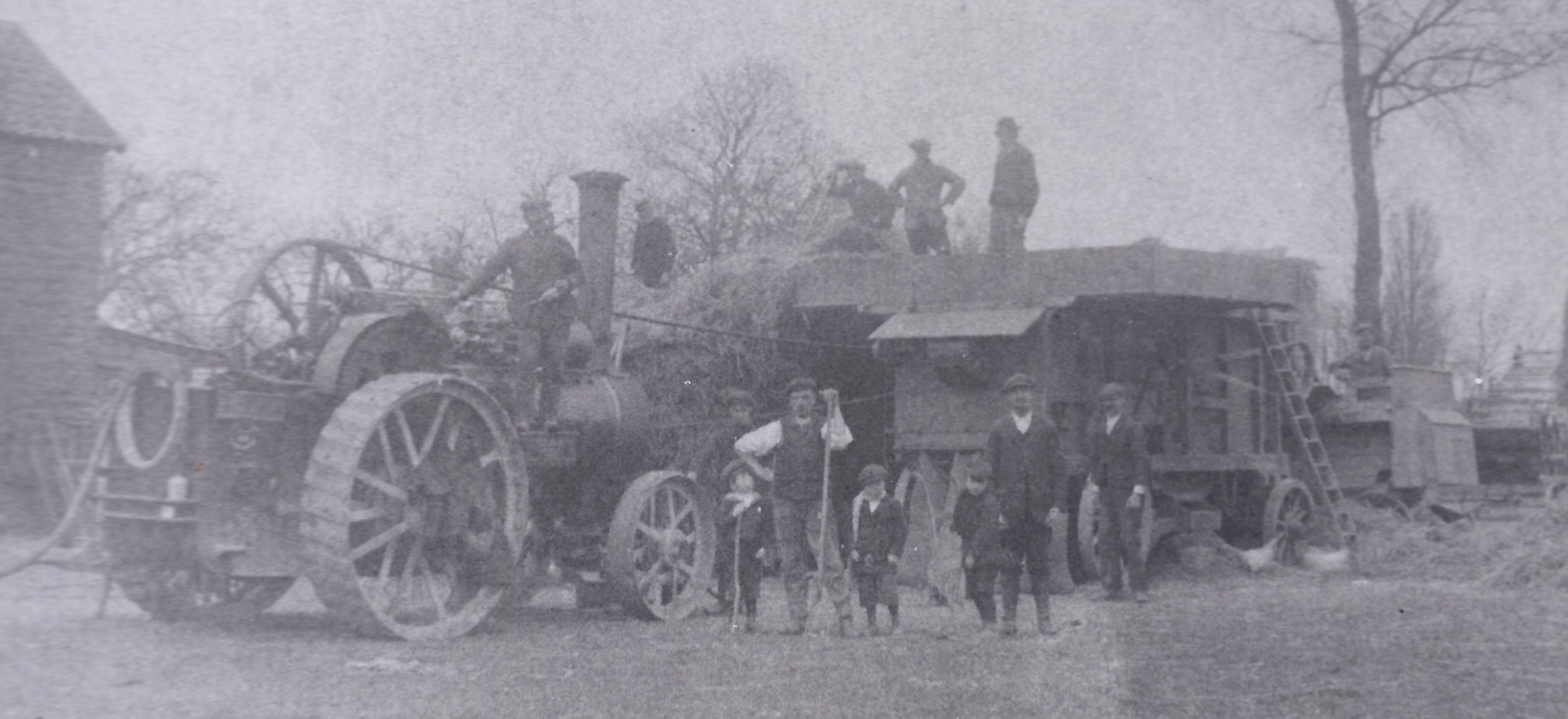 Threshing machine 1860 owned by Tom & Fred Newling