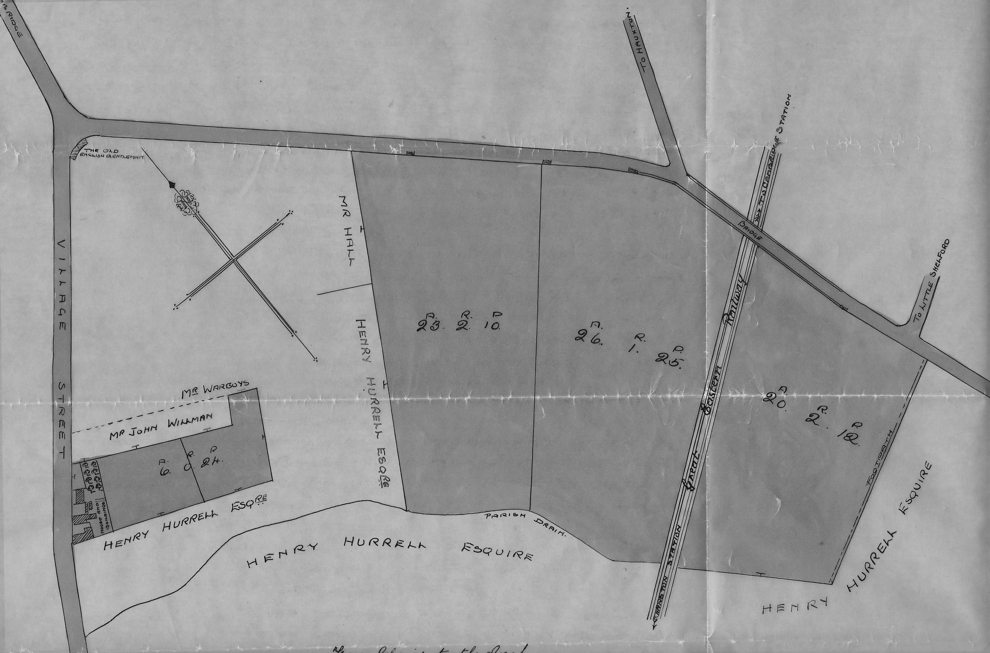 Dec 1886 sale of land by Earle De La Warr to Arthur Hurrell