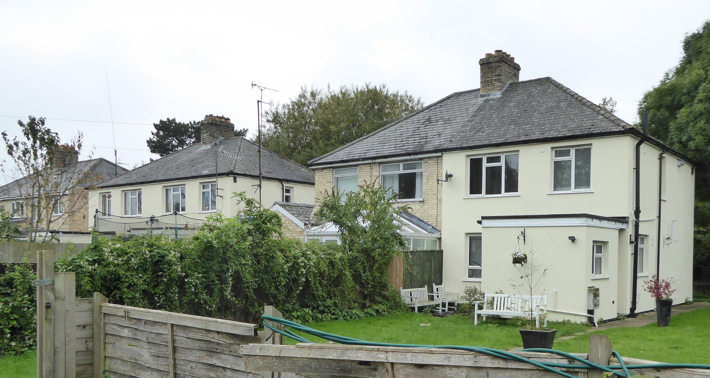 The Footpath houses from northern end of access road Oct 2015