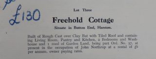 DBE00G.01 Baggot Hall sale 1932 of Violet Cottage (CRO) Baggot Hall sale of Violet Cottage 1932 | (CRO)