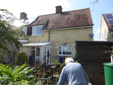 2016: Back of house showing window alterations after toilet door blocked up.