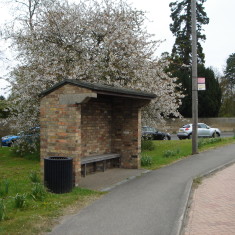 PZZF07.01 Bus Stop A10 Swan Green 2015 (Griffin) Bus Stop A10 Swan Green 2015. Built by Parish Council about 1973. | (Griffin)