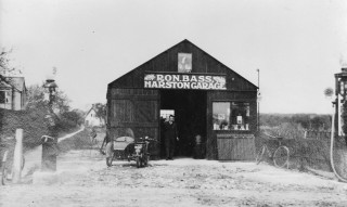 Ron Bass in garage started 1927 | (Folbigg)