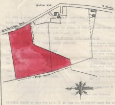 Map showing land bought by De Bondt in 1944