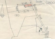Map shows plot 354ft in depth by 141ft wide