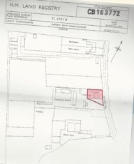 Land registry Map showing Linden Lea plot, Centenary Works and Willow Farm in 2000.