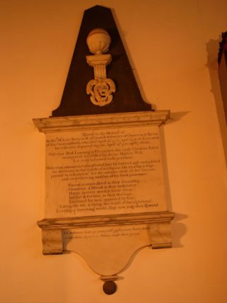 PZZPTre.01 Luke Trevigar Memorial to Luke Trevigar in All Saints church, Hurstmonceux