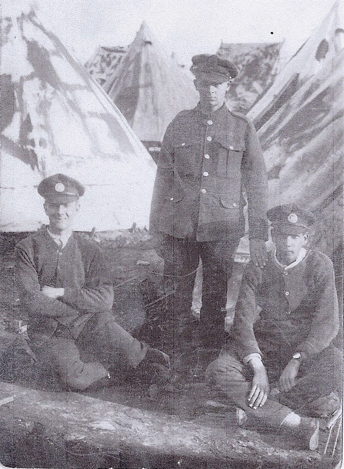 Arthur L (seated) at Crowborough camp