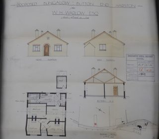 Plan of Hazel Bridge bungalow built for Warlow in Button End 1931 | (CRO)
