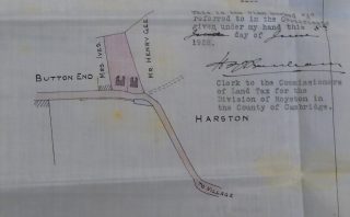 Land tax map 1928 showing new Beech Farm Cottages | (Jesus College)