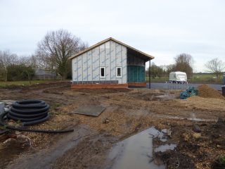 Construction begins on Plymouth Brethren's Hall on previous Apple Cottage site, Button End 2018 | (Roadley)