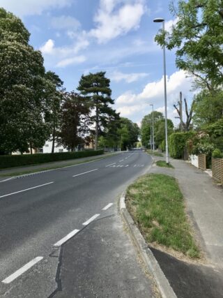 PZZECov.37 May 8 VE day Harston empty High St road during lockdown (J Richardson) May 8 VE day Harston empty High St during lockdown | (J Richardson)