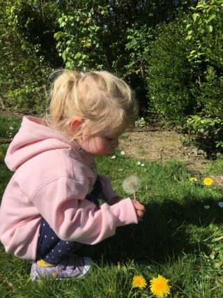 Grandaughter Lucy enjoying garden during lockdown | (J Elmes)