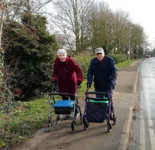 PZZECov.169 Ted &Beryl Lindley strolling along Jan 2021(Roadley)1 (2) Ted &Beryl Lindley st-rolling along Jan 2021 | (Roadley)