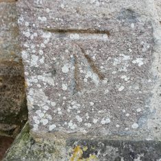 PCS0ZA.64c BM north wall of tower, Harston church June 2022 3 (Roadley) Bench mark on north wall of tower, Harston church | (Roadley)