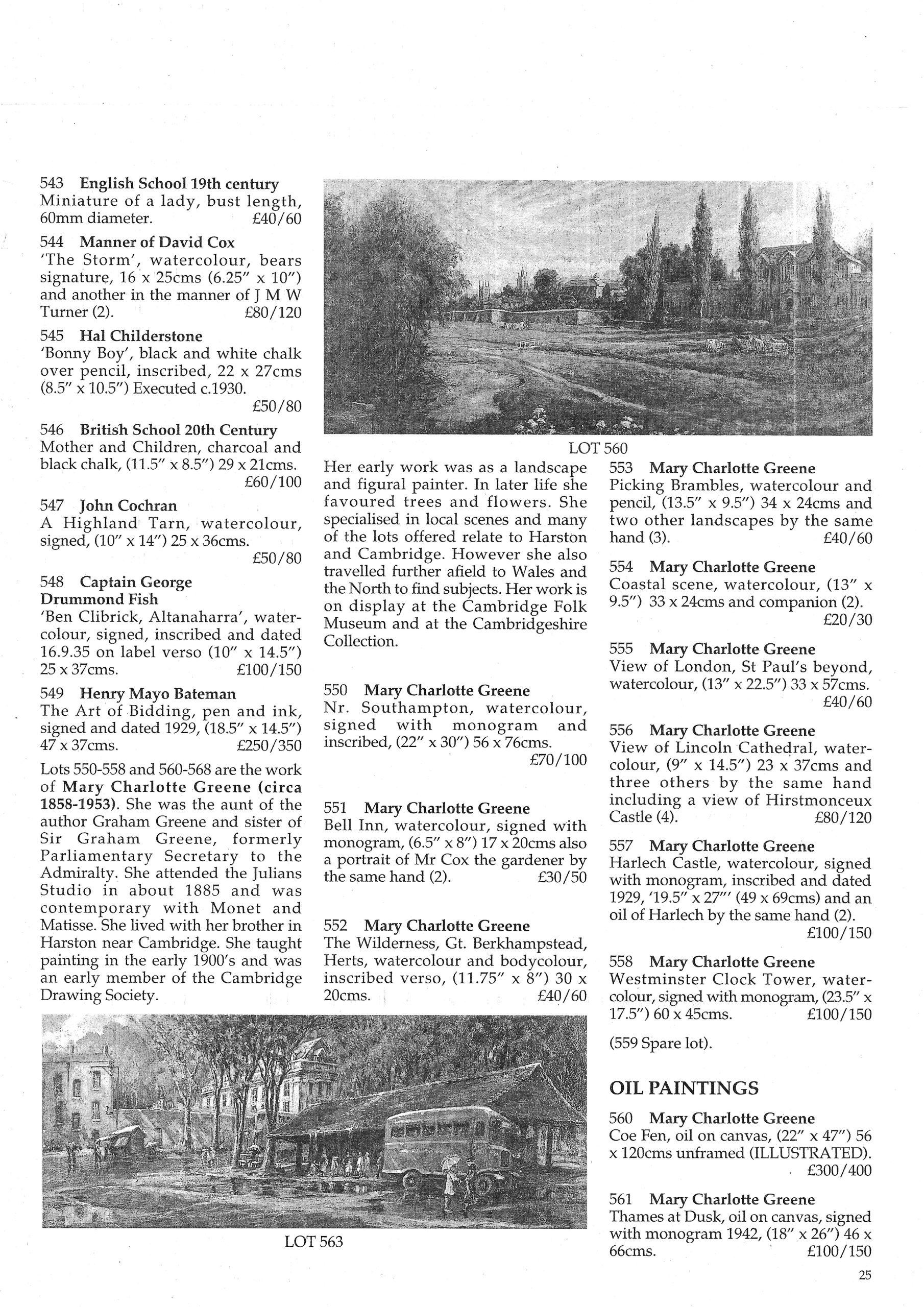 Mary Greene's paintings New contributions, Surnames G K Harston