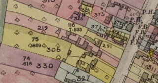 MHS041.01 No 219 land valuation for 41 High St 1910 1910 Land Valuation Map of plot No 219 for 41 High St | (W Rodwell)