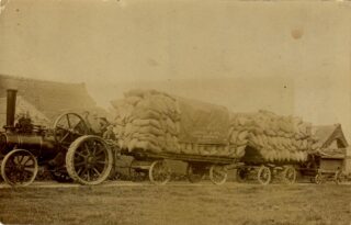 PZZPRod.03 Harston. James Rodwell's Burrell Engine towing 3 trailers 3 James Rodwell's Burrell Engine towing 3 trailers | (W Rodwell)