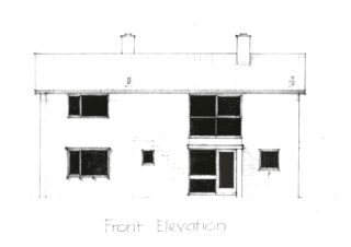 DGM07.04 No 7 GML proposed front elevation1969 (Wilson) proposed front elevation of No 7 GML 1969